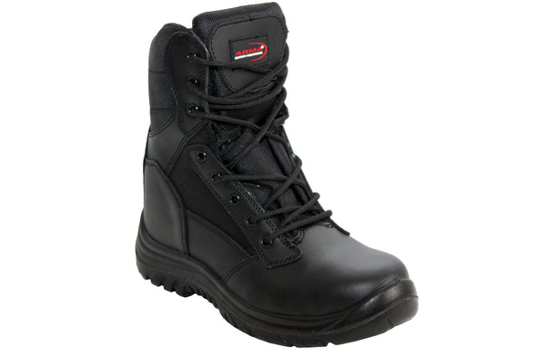 ARMA Mens Black Leather Lace Up Military S3 Steel Toe Cap Safety Boots