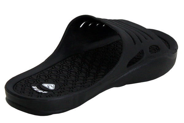 Mens Black Lightweight EVA Pool Sliders