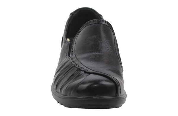 Cushion Walk Womens Black Slip On Loafers Shoes
