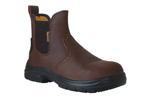 Grafters Mens Brown Leather Steel Toe Cap S3 Safety Dealer Boots
