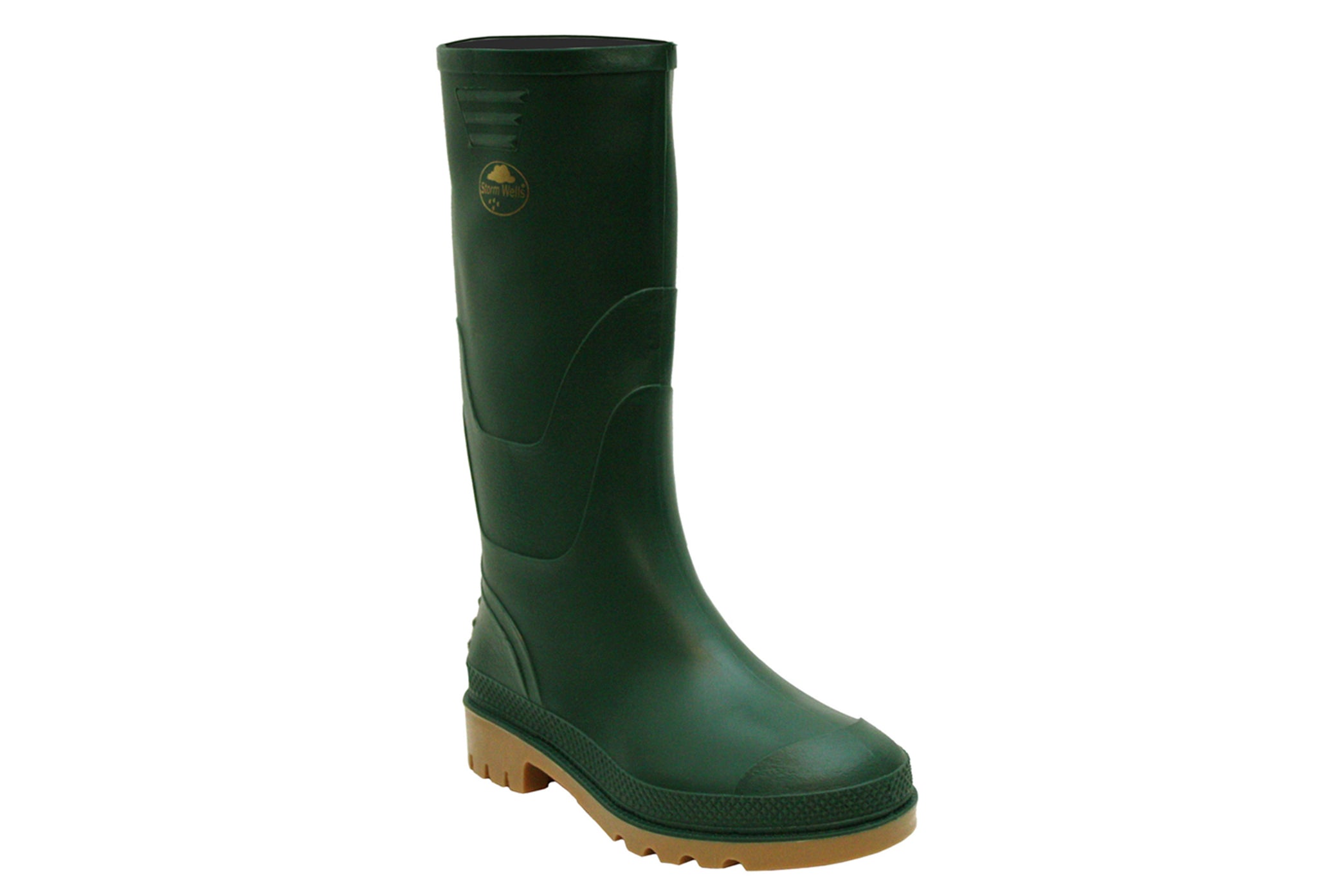 Stormwells Green Kids Infant Youth Waterproof Rain Puddle Wellington Boots