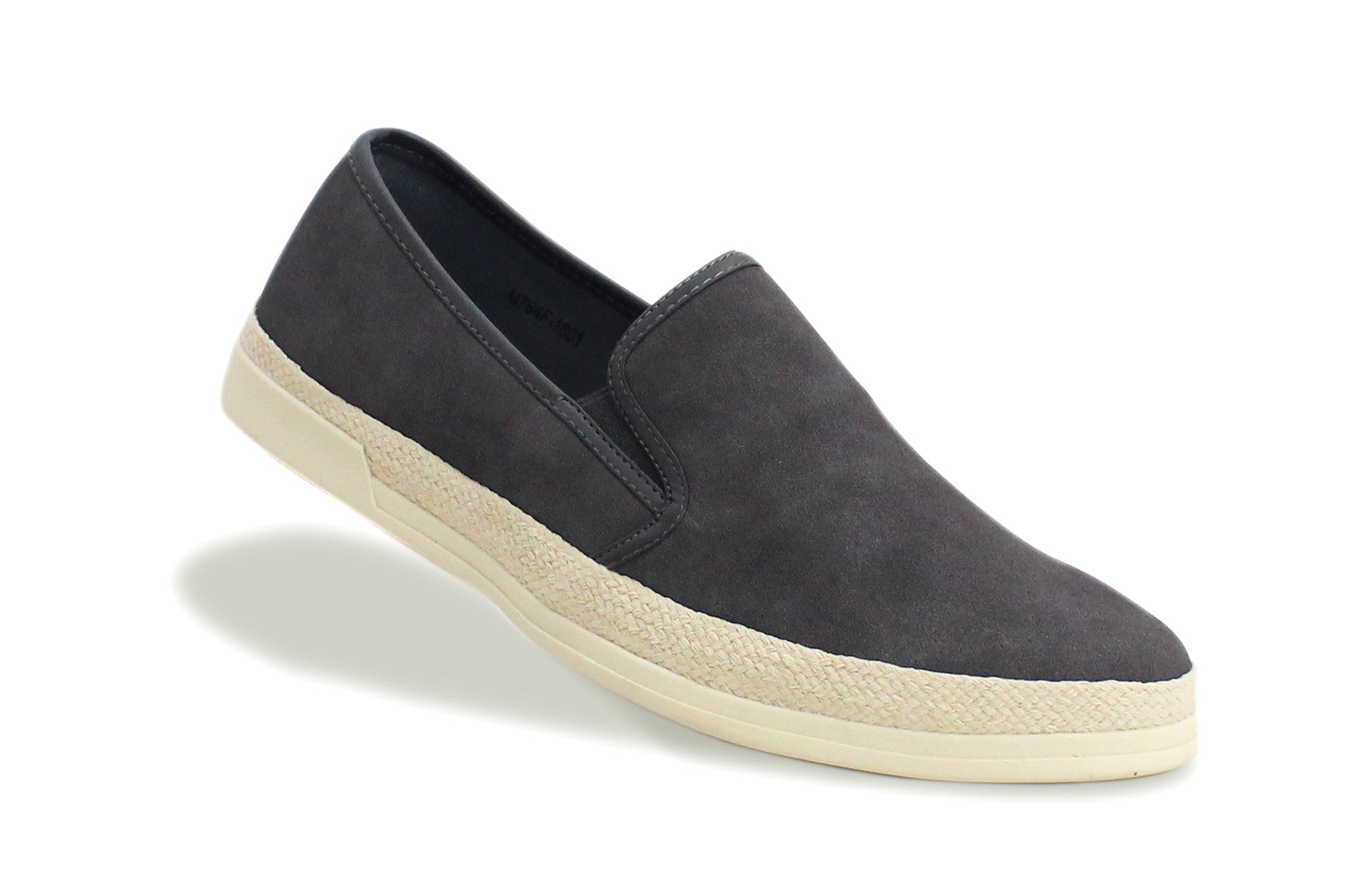 Route 21 Mens Grey Twin Gusset Casual Slip On Pumps