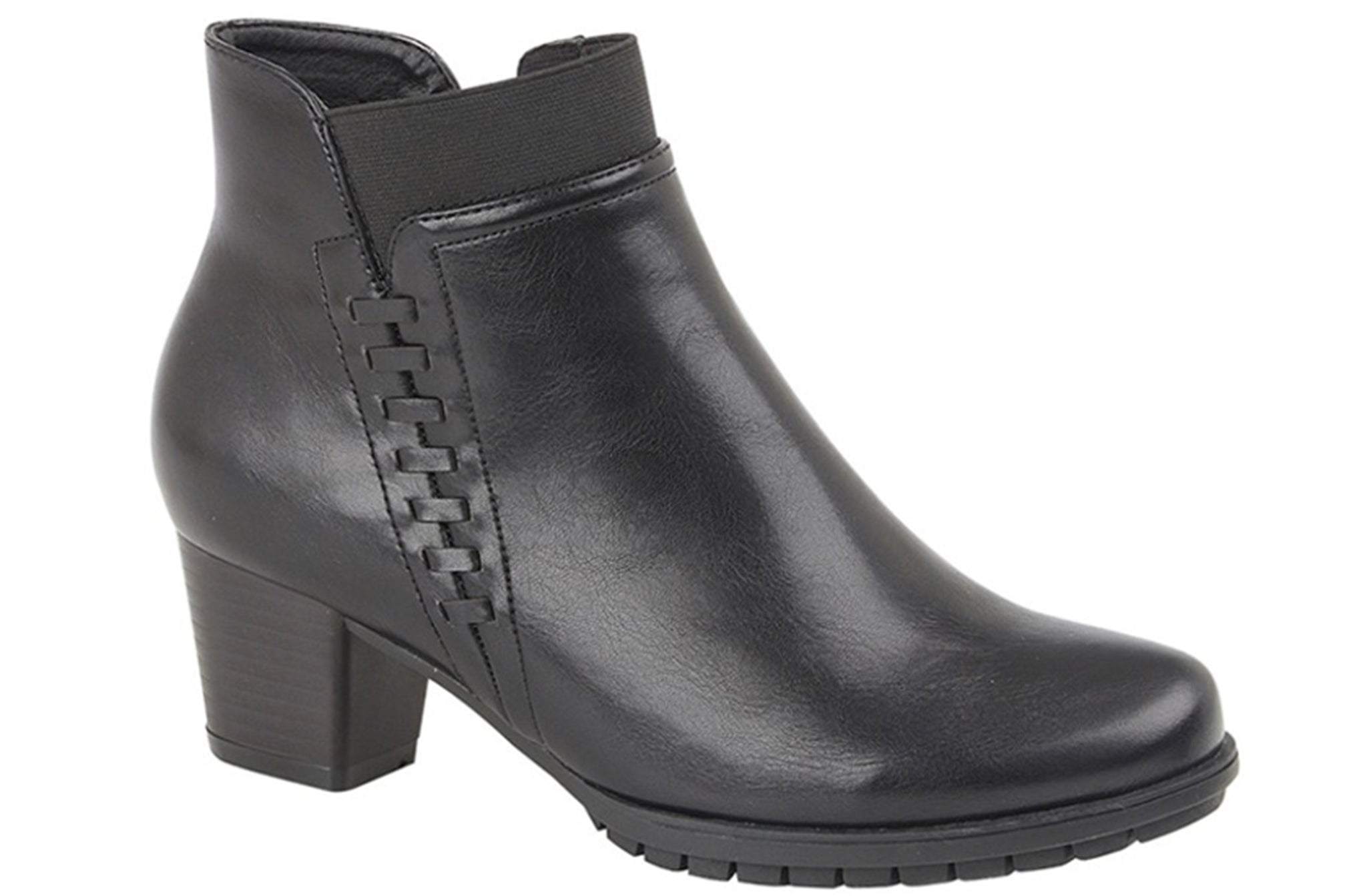 CIPRIATA Womens Black Zip Up Ankle Boots