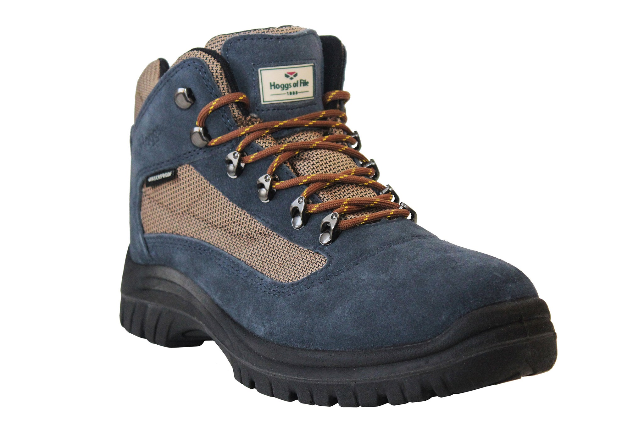 Hoggs of Fife Mens Navy Suede Waterproof Lace Up Hiking Trekking Boots