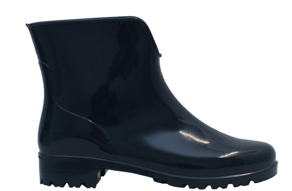 Womens Navy Ankle High Welly Shoes
