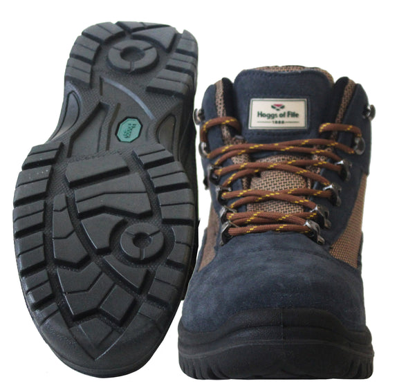 Hoggs of Fife Mens Navy Suede Waterproof Lace Up Hiking Trekking Boots