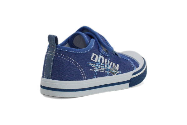 Boys Kids Toddlers Blue Denim Touch Fasten Strap Sneaker Trainers