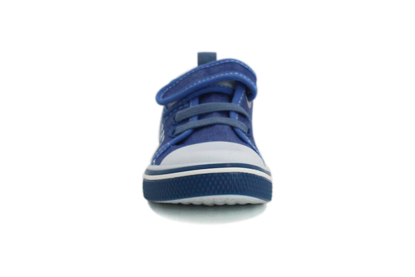 Boys Kids Toddlers Blue Denim Touch Fasten Strap Sneaker Trainers