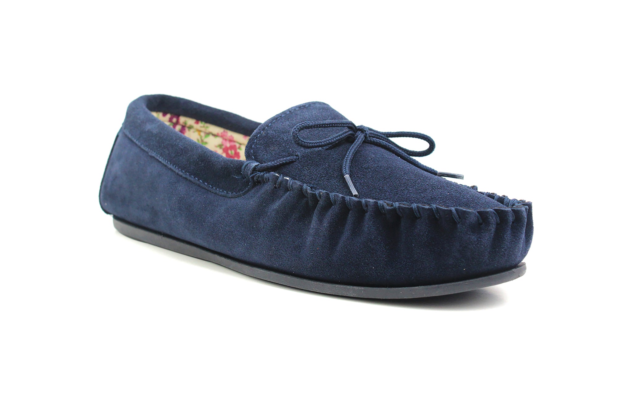 Mokkers Womens Navy Suede Moccasins