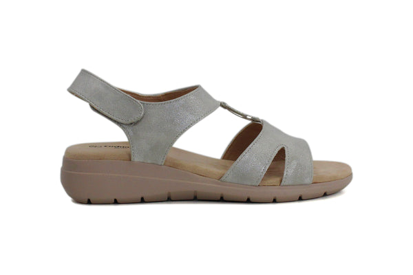 Cushion Walk Women's Silver Slingback Touch Fasten Summer Sandals