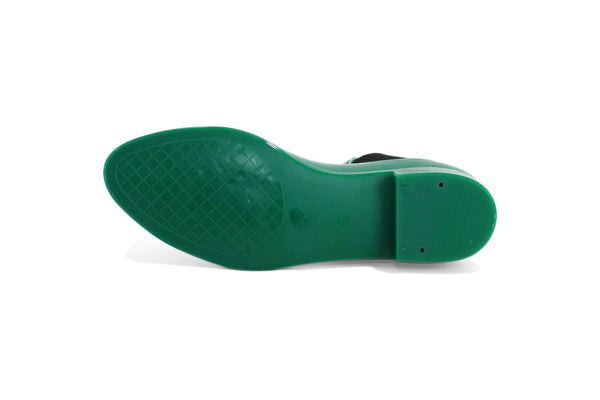 Womens Green Slip On Ankle High Wellies Waterproof Chelsea Boots