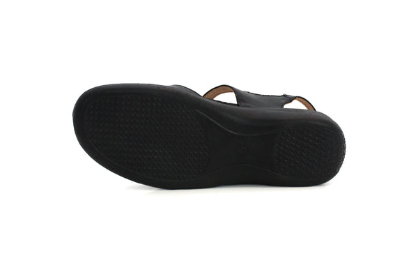 Cushion Walk Womens Black Touch Fasten Slingback Summer Sandals