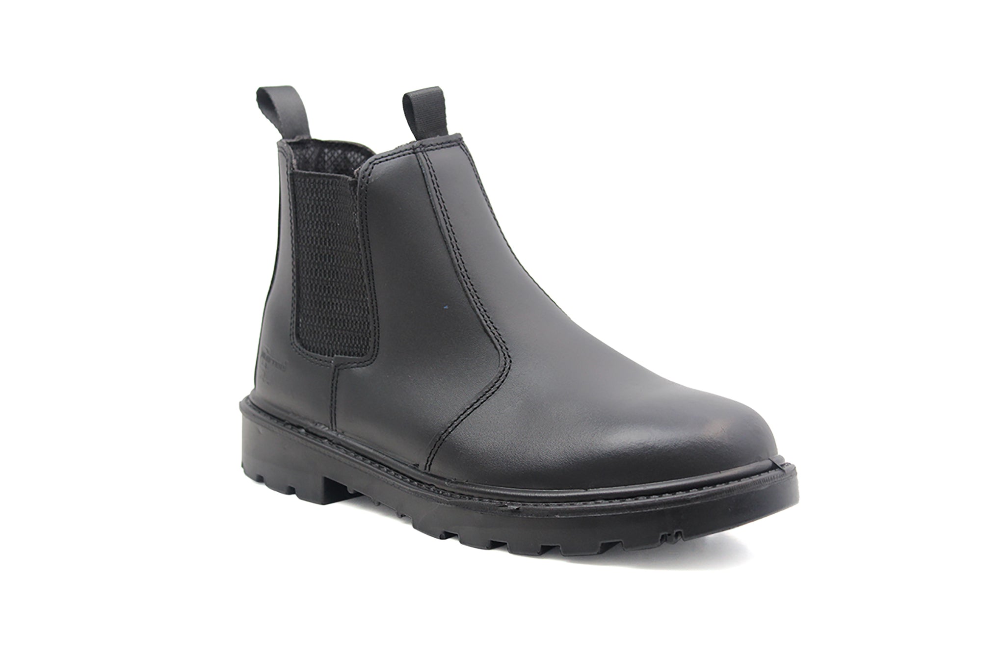 Grafters Mens Black Leather Steel Toe Cap Safety Dealer Boots