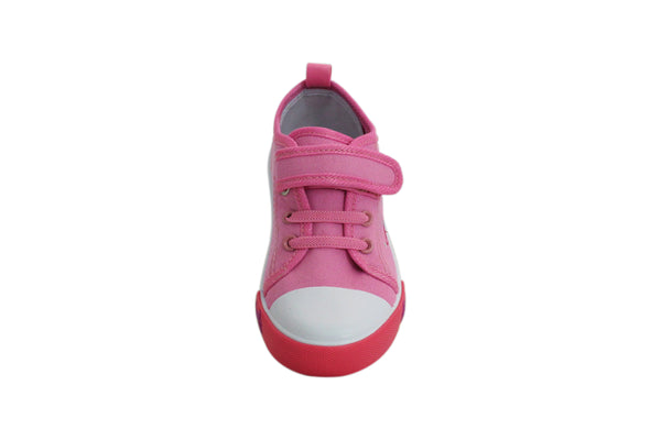 Girls Kids Toddlers Pink Butterfly Touch Fasten Strap Sneaker Trainers