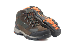 Hi-Tec Mens Brown Orange Waterproof Hiking Boots
