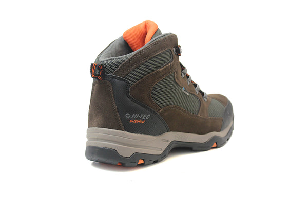 Hi-Tec Mens Brown Orange Waterproof Hiking Boots