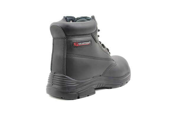 Grafters Mens Black EEEE Wide fitting Safety Boots