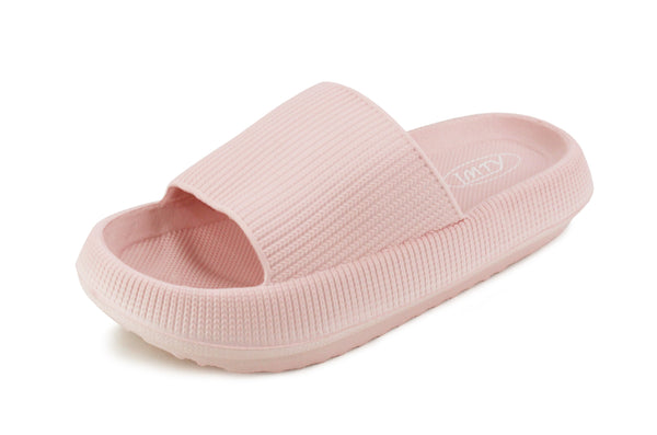 IMTY Womens Chunky Fashion Sliders in Pink