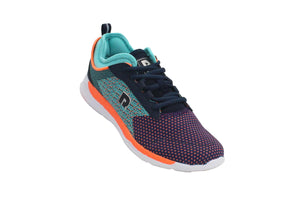 DEK Womens Navy Turquoise Memory Foam Lace Up Trainers