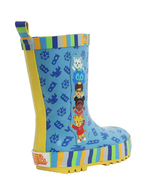 Boys Kids Blue Daniel Tiger Waterproof Rain Puddle Wellingtons Boots