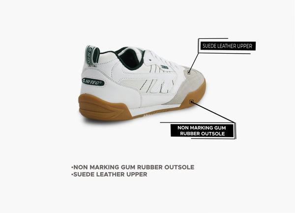 Hi-Tec Mens White Classic Squash Tennis Trainers