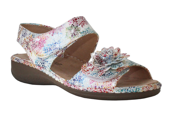 Boulevard Womens Floral Multicoloured Touch Fasten Sandals