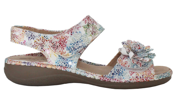 Boulevard Womens Floral Multicoloured Touch Fasten Sandals