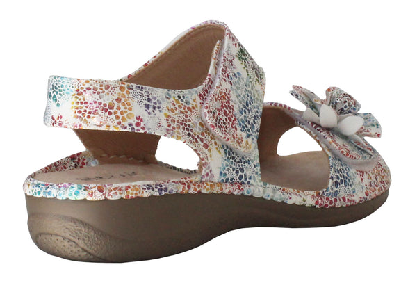 Boulevard Womens Floral Multicoloured Touch Fasten Sandals