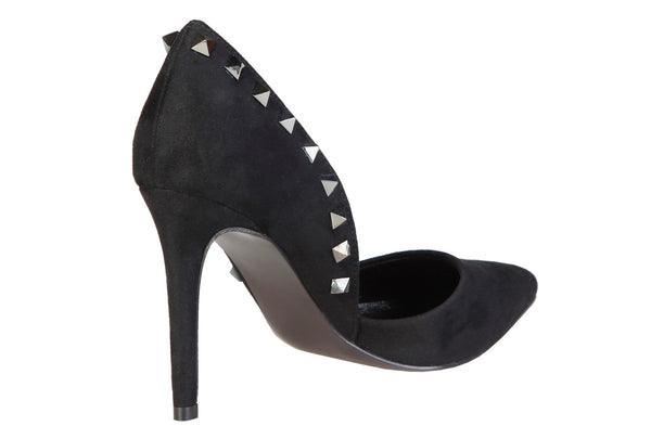 Fontana 2.0 Womens Black Studded Stiletto Heel Court Shoes