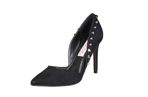 Fontana 2.0 Womens Black Studded Stiletto Heel Court Shoes