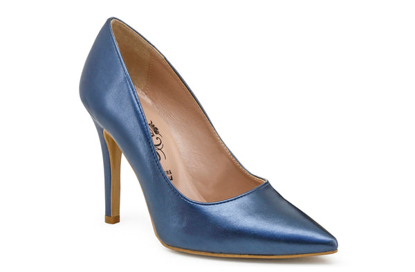 Paris Hilton Womens Blue Stiletto Heel Court Shoes